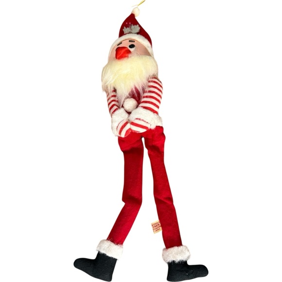 Vintage Fun Farm Made in Japan Santa Knee Hugger Shelf Sitter Rattle Christmas - Picture 6 of 9